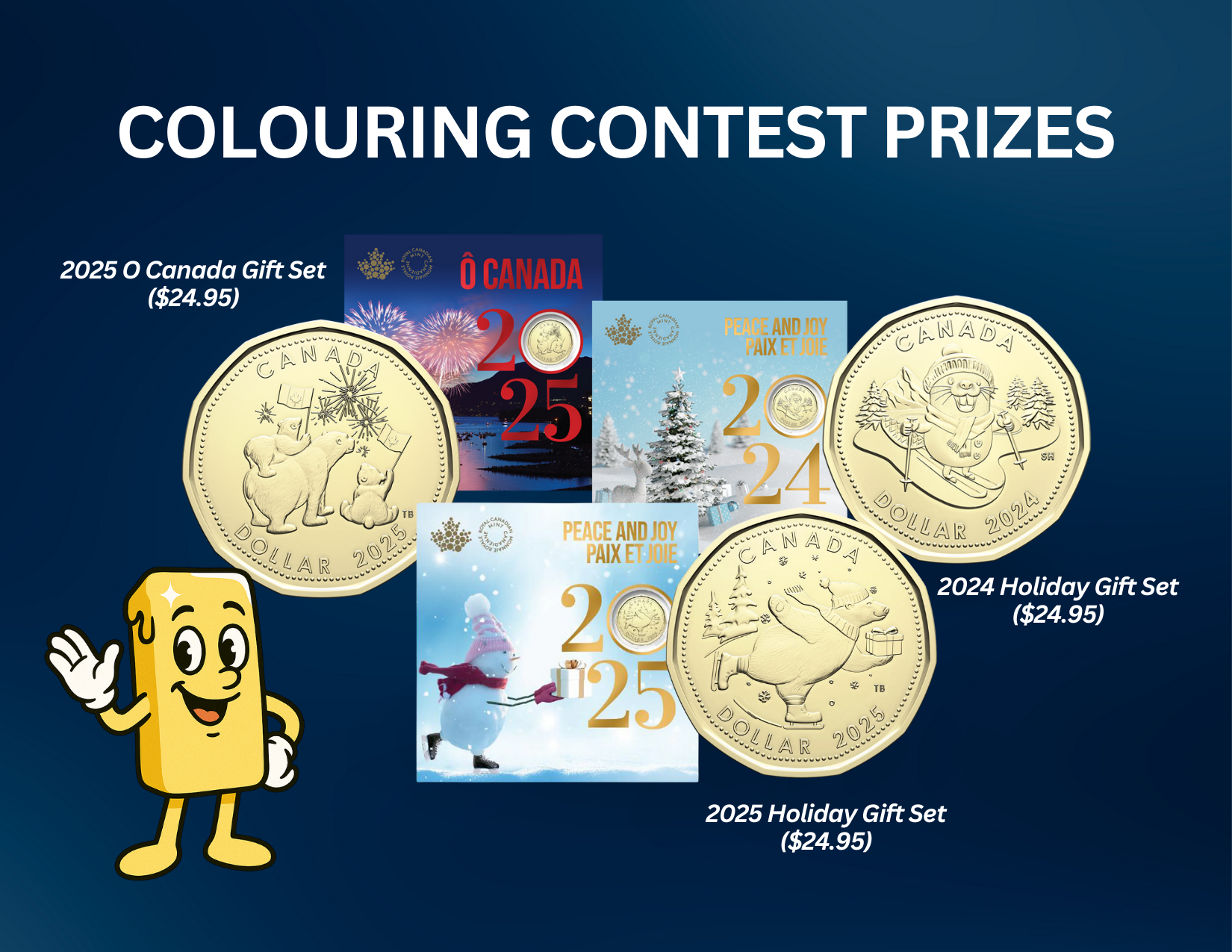 Canada Gold Coin Exchange Colouring Contest prizes
