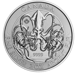 2 oz Canadian Silver Maple Kraken 2020